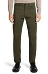 Theory Raffi Neoteric Twill Slim Fit Pants In Olive Branch