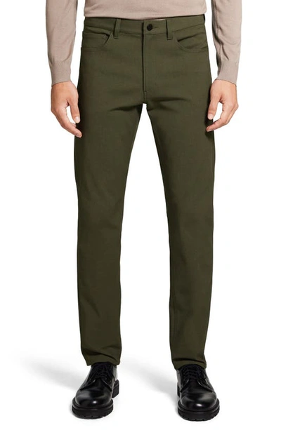 Theory Raffi Neoteric Twill Slim Fit Pants In Olive Branch - Fat