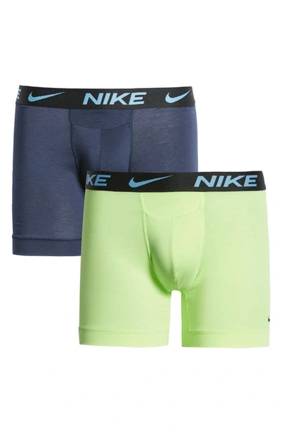 Nike Dri-fit 2-pack Reluxe Boxer Briefs In Ghost Green