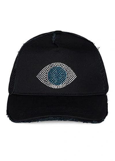 Lauren Moshi Jilly Crystal Blue Eye In Black