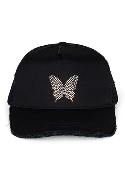 Lauren Moshi Jilly Crystal Mini Butterfly In Black