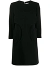 Courrèges Shift Mini Dress In Black