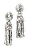 OSCAR DE LA RENTA SHORT TASSEL EARRINGS