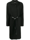 Kwaidan Editions Oversized Belted Coat In Black
