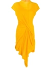Nina Ricci Draped Front Shift Dress In U6069 Mango