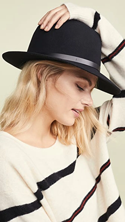 Rag & Bone Floppy Brim Fedora In Black