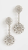 OSCAR DE LA RENTA CLASSIC JEWELED DROP EARRINGS,ORENT30287