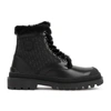 Dior Black Lace Up Boots In Black