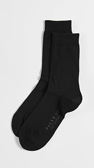 Falke Wool-blend Knee-high Socks In Anthracite