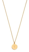 Kate Spade Letter Pendant Necklace In Y