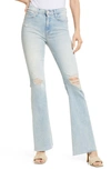 MOTHER THE WEEKEND FRAY HEM BOOTCUT JEANS