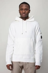 C.p. Company Cp Company Overarm Pocket Hooded Pullover - White