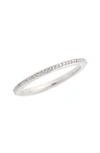 Monica Vinader Skinny Sterling Silver And Diamond Eternity Ring In Diamond/ Sterling Silver