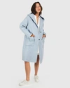Belle & Bloom Walk This Way Wool Blend Coat In Blue