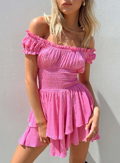 Princess Polly Lower Impact The Love Galore Romper In Pink
