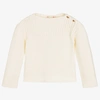 BONPOINT GIRLS IVORY WOOL KNITTED SWEATER