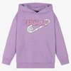 VERSACE GIRLS PURPLE LOGO HOODIE