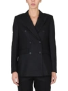 Remain Birger Christensen Double-breasted Wool-blend Twill Blazer In Black