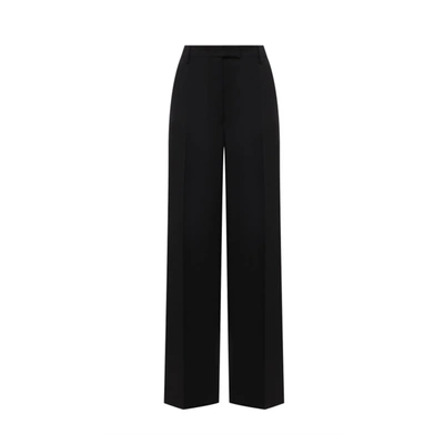 Prada High-waist Wide Leg Trousers In Black
