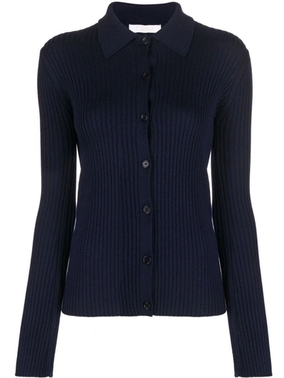 CHLOÉ CHLOÉ LONG SLEEVE WOOL POLO SHIRT