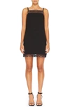 Jonathan Simkhai Marlie Crochet Ring Crepe Mini Dress In Black