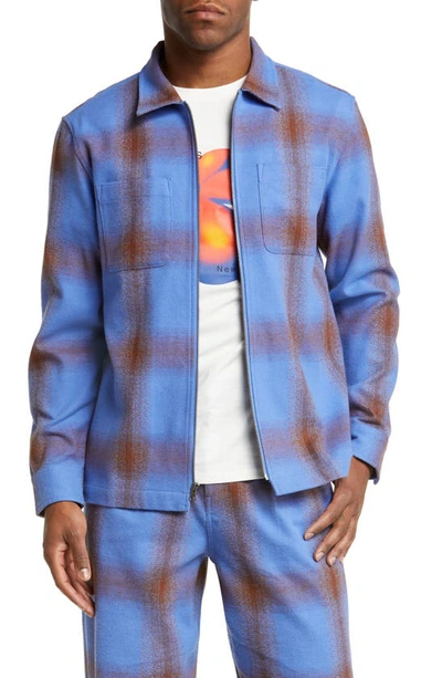 Saturdays Surf Nyc Ryan Plaid Flannel Zip Front Shirt Jacket