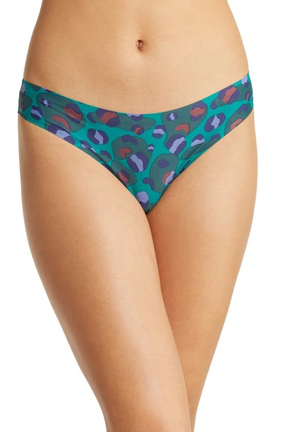 Honeydew Intimates Skinz Hipster Thong In Emerald Leopard