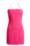 Amanda Uprichard Dream Mini Dress In Hot Pink Light