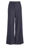 MAX MARA TOTEM CENTER PLEAT ANKLE FLARE TROUSERS