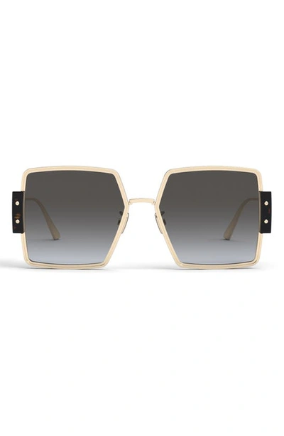 Dior 57mm Square Sunglasses In Shiny Gold