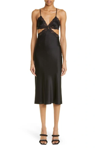 alexander wang black cut out dress Alexander Wang // Black Asymmetrical Draped Cutout Back Dress – VSP  Consignment main image 1