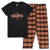 Concepts Sport Women's  Black, Orange San Francisco Giants Plus Size Badge Sleep Set In Black