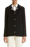 Burberry Double-faced Wool Barn Jacket In Birch Brown Ip Chk