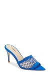L Agence Pointed Toe Sandal In Cobalt Blue