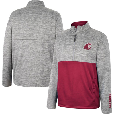 Colosseum Gray Washington State Cougars John Half-zip Jacket