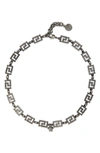 VERSACE GRECA STUDDED CHAIN LINK NECKLACE