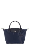 LONGCHAMP LE PLIAGE GREEN RECYCLED CANVAS TOP HANDLE BAG