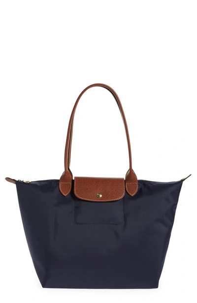 Longchamp Large Le Pliage Tote In Marine