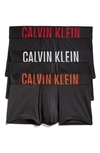 Calvin Klein Assorted 3-pack Intense Power Micro Low Rise Trunks In 6iv Black W Exa