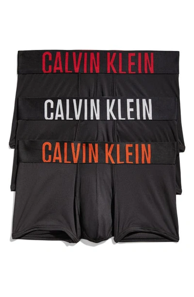 Calvin Klein Assorted 3-pack Intense Power Micro Low Rise Trunks In 6iv Black W Exa