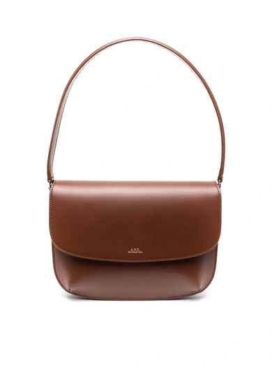 Apc Shoulder Bag A.p.c. Leather In Brown