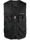 Givenchy Multi-pockets Nylon Vest In Black