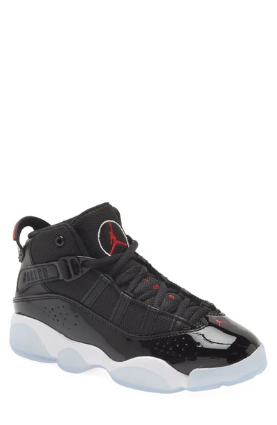Jordan Kids' Nike  6 Rings High Top Sneaker In Black/ Gym Red