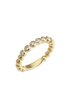 Lagos 18k Gold Beaded And Diamond Ring In Gold/ Diamond