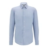Hugo Boss Regular-fit Shirt In Structured Performance-stretch Fabric In Blue