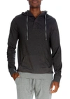 UNSIMPLY STITCHED HENLEY HOODIE WITH CONTRASTED CUFF