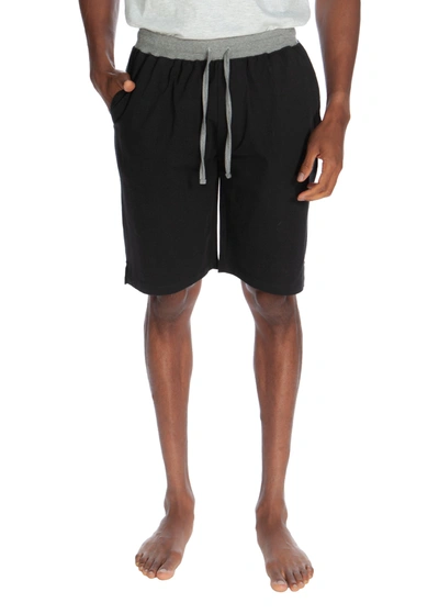 Unsimply Stitched Contrast Waisted Lounge Short In Black
