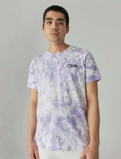 Lucky Brand Mens Lucky Collection Tie Dye Graphic Tee In Purple