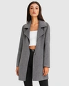 Belle & Bloom Ex-boyfriend  Wool Blend Oversized Jacket - Dark Grey