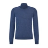Hugo Boss Slim-fit Rollneck Sweater In Wool In Blue